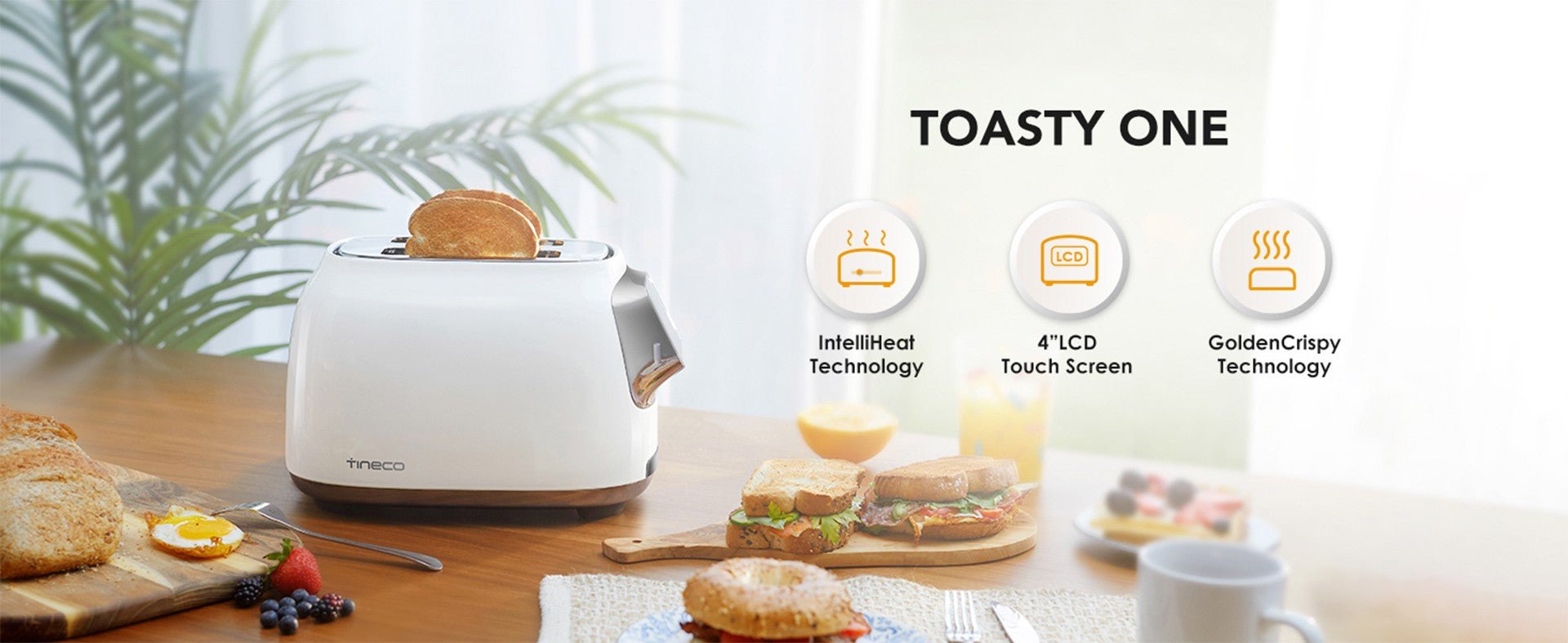TINECO TOASTY ONE SMART toaster - white - TINECO - Evelostore
