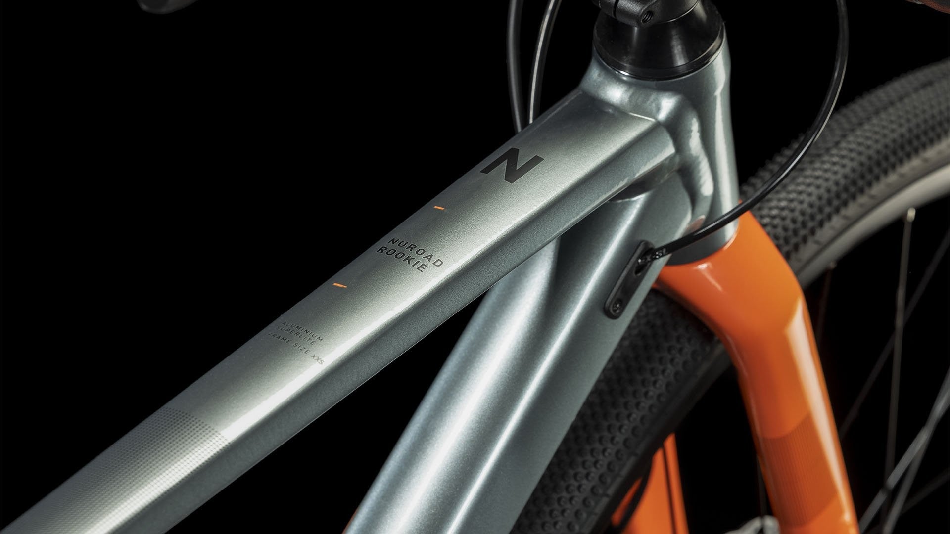 CUBE NUROAD ROOKIE gravel bicycle - smokeyfir/orange - CUBE - Evelostore