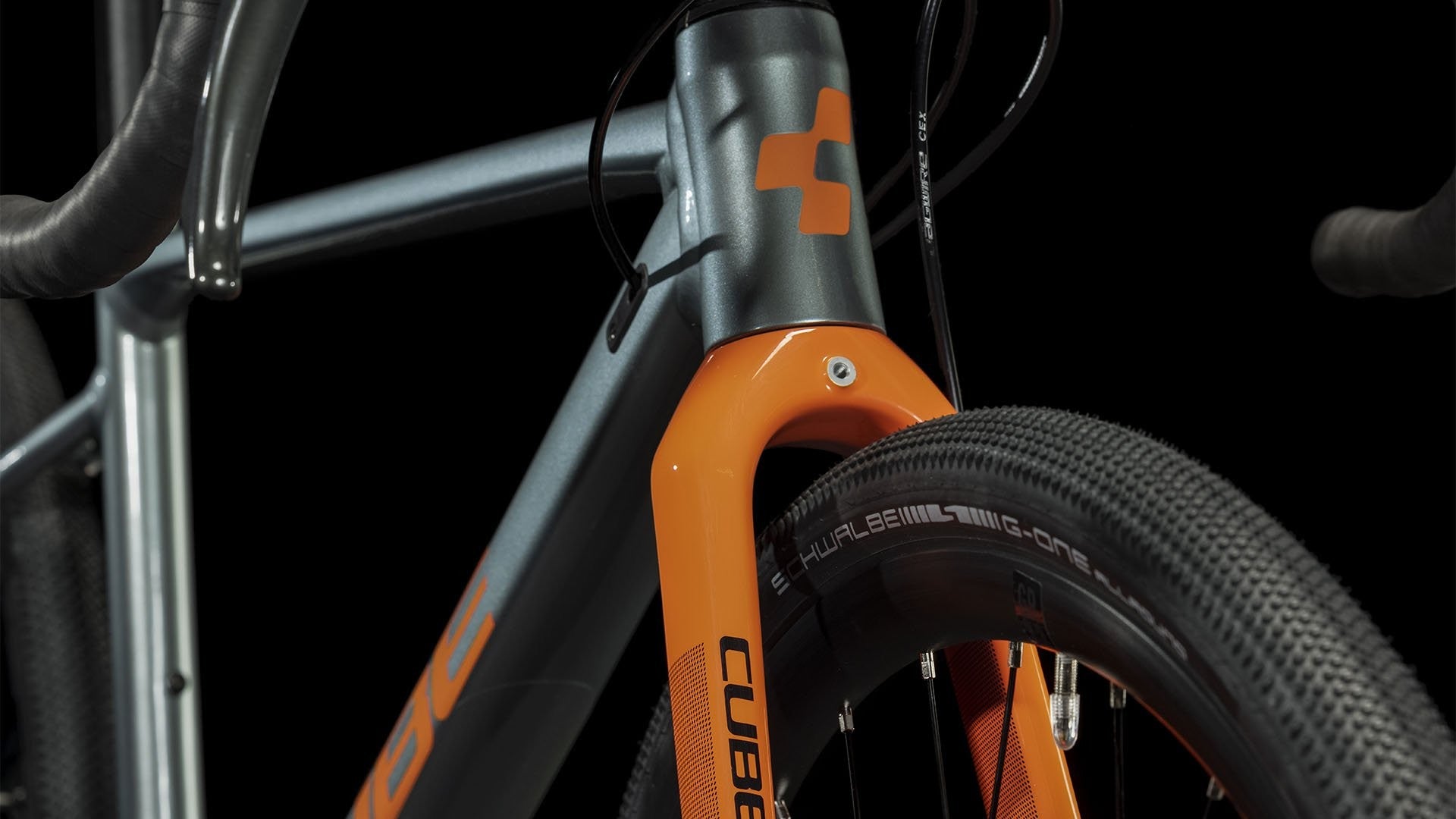 CUBE NUROAD ROOKIE gravel bicycle - smokeyfir/orange - CUBE - Evelostore