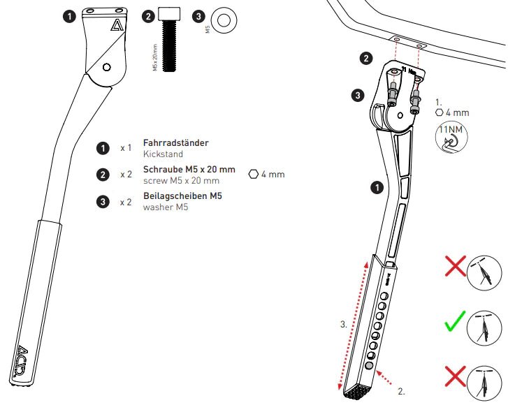 ACID FM PURE kickstand - ACID - Evelostore