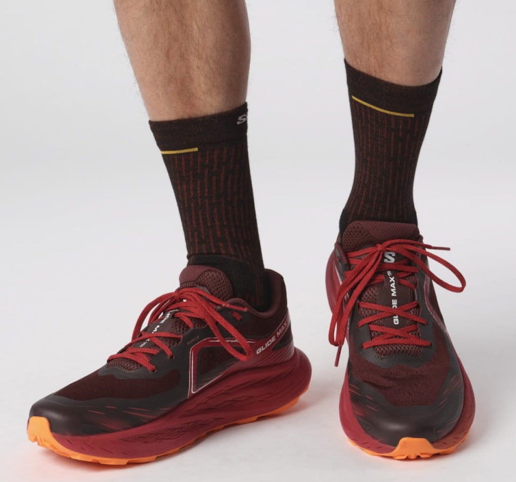 Męskie buty do biegania w terenie SALOMON GLIDE MAX TR – brązowe/czerwone/pomarańczowe