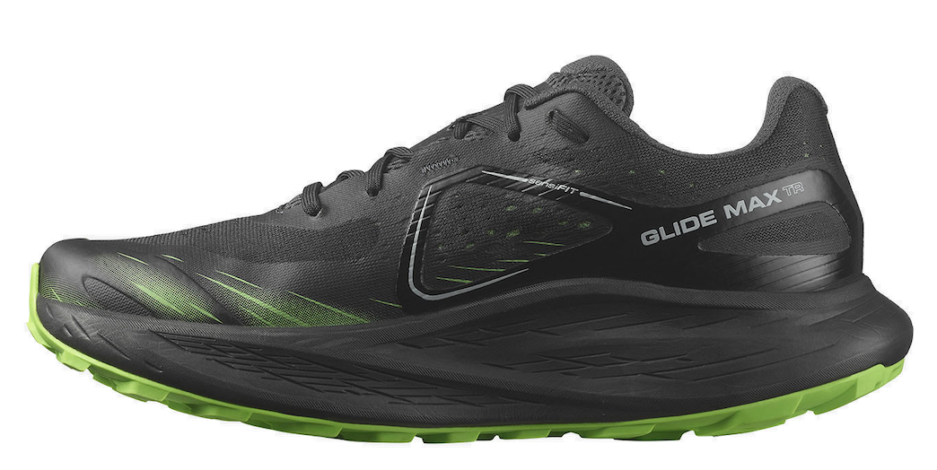 SALOMON GLIDE MAX TR trail running shoes - black/green
