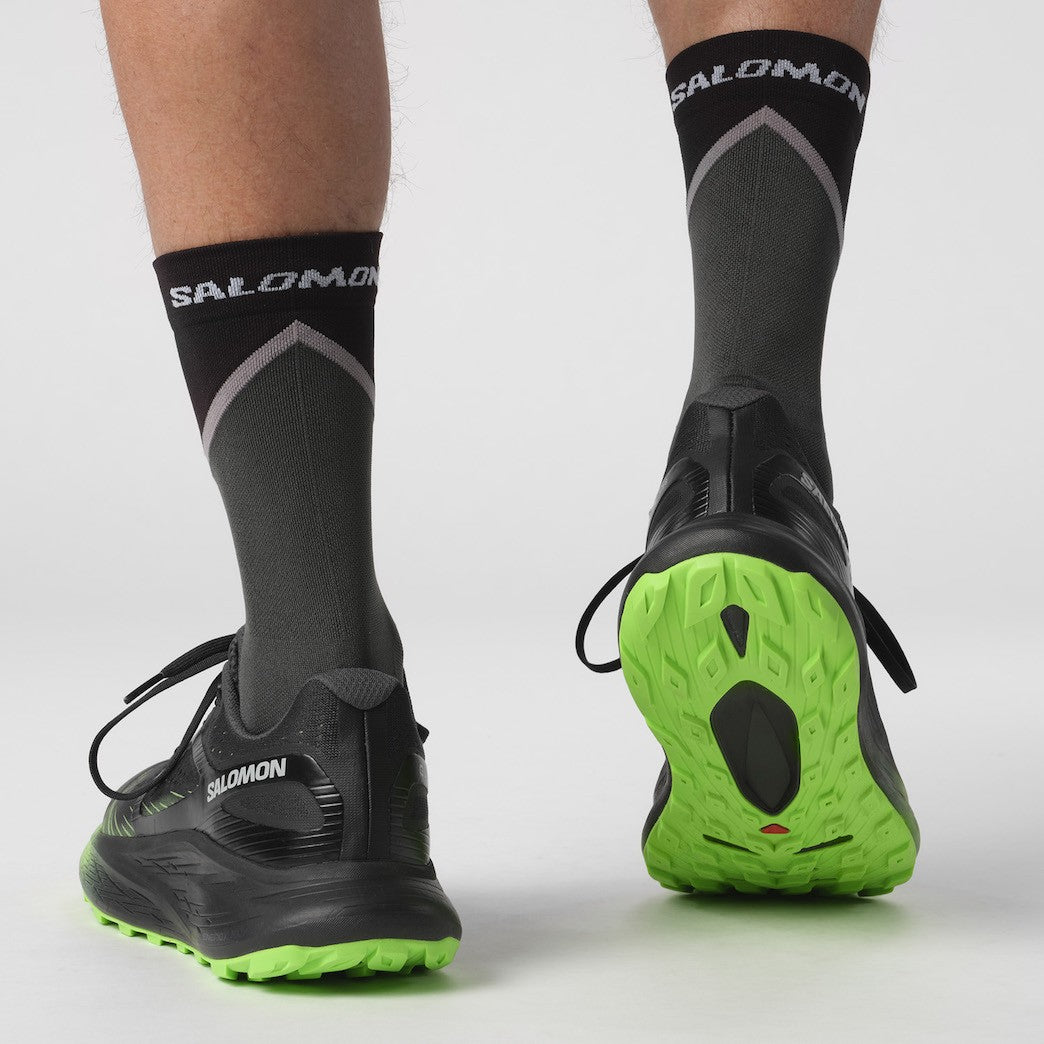SALOMON GLIDE MAX TR trail running shoes - black/green