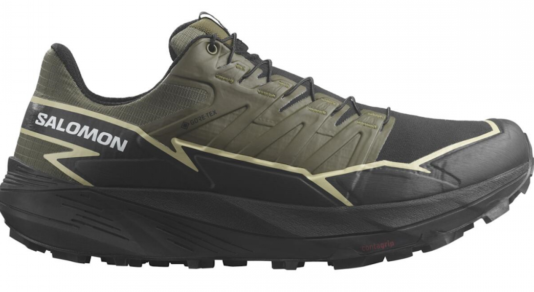 SALOMON THUNDERCROSS GTX trail running shoes - black/camo green