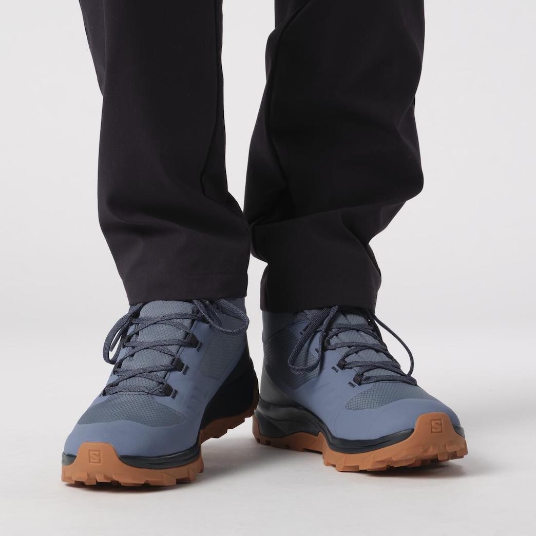 SALOMON OUTSNAP CS WP winter shoes - blue/black