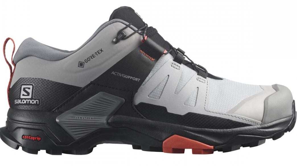 SALOMON X ULTRA 4 WIDE GTX W žygių avalynė - pilki/juodi/raudoni