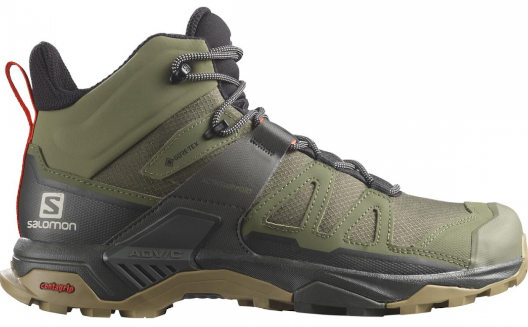 Zapatos de senderismo SALOMON X ULTRA 4 MID GTX - verde oscuro/marrón