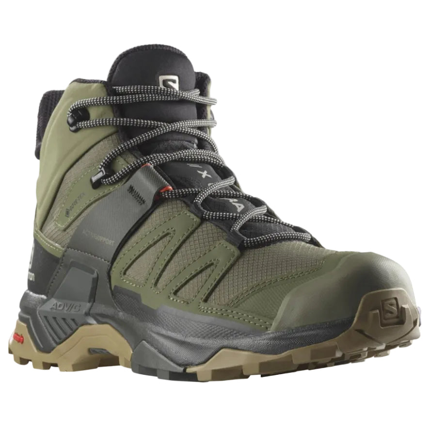 Zapatos de senderismo SALOMON X ULTRA 4 MID GTX - verde oscuro/marrón