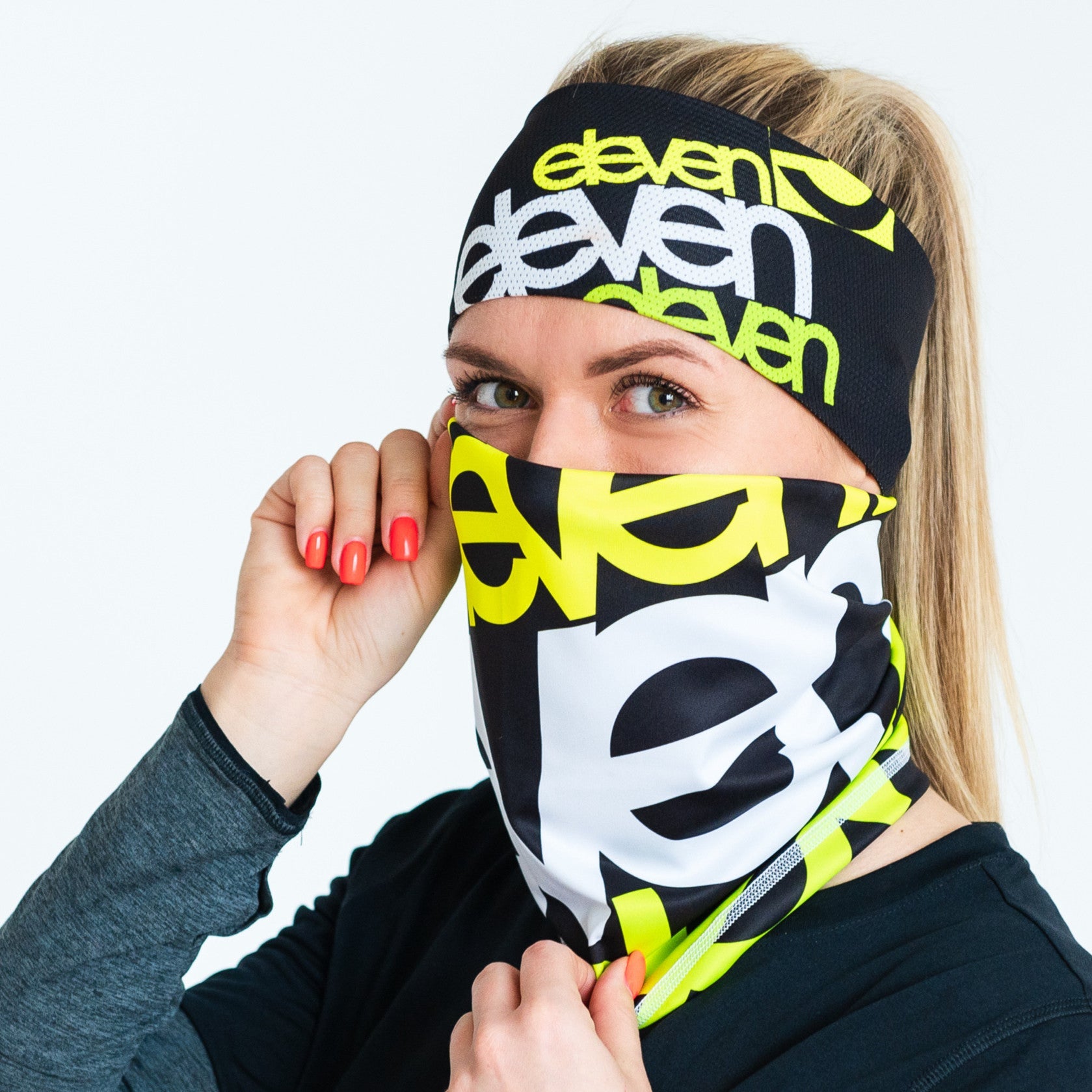 Opaska ELEVEN SPORTSWEAR SILVER FLUO czarna
