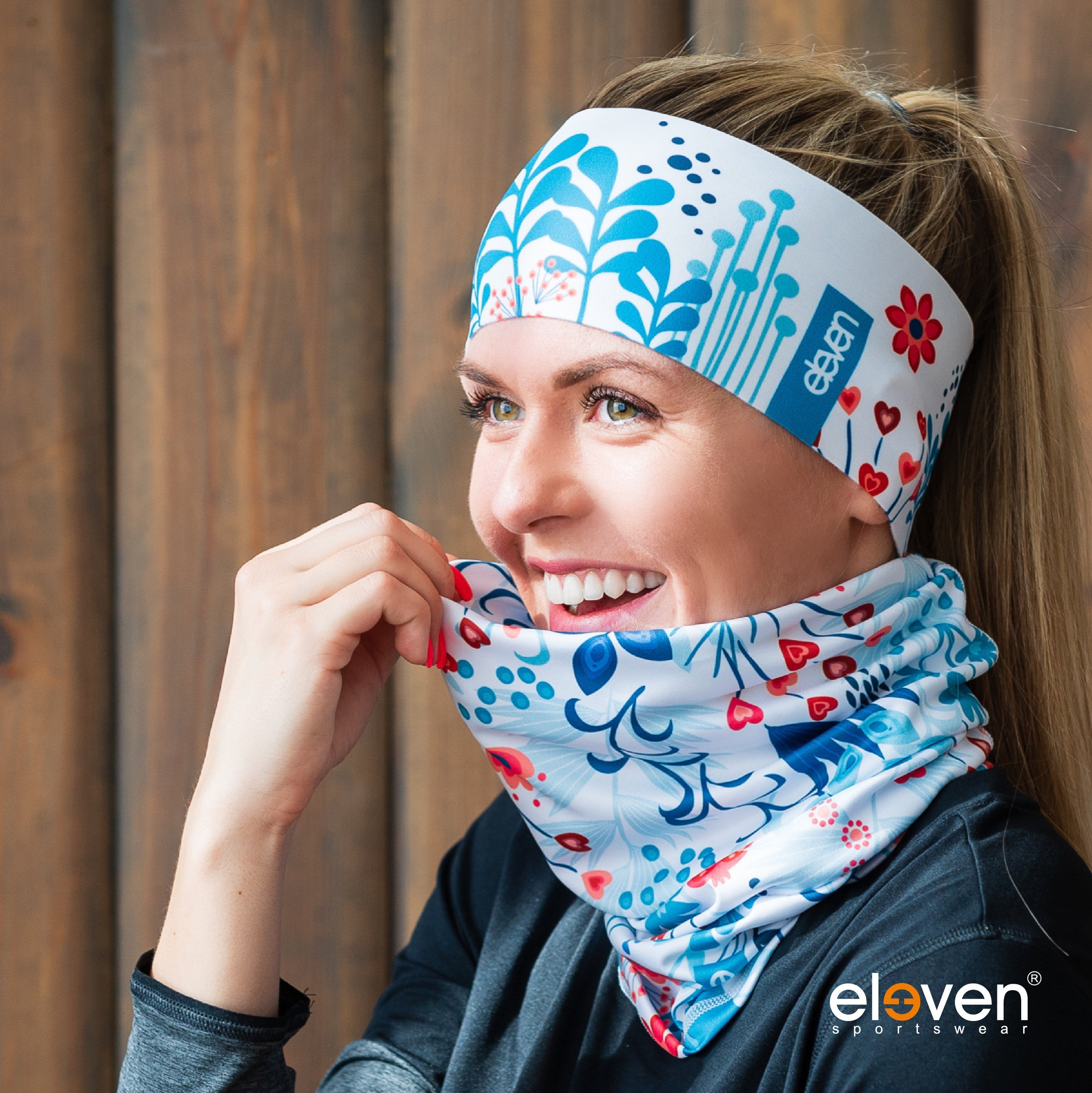 ELEVEN SPORTSWEAR Multifunktionelt tørklæde MEADOW hvid