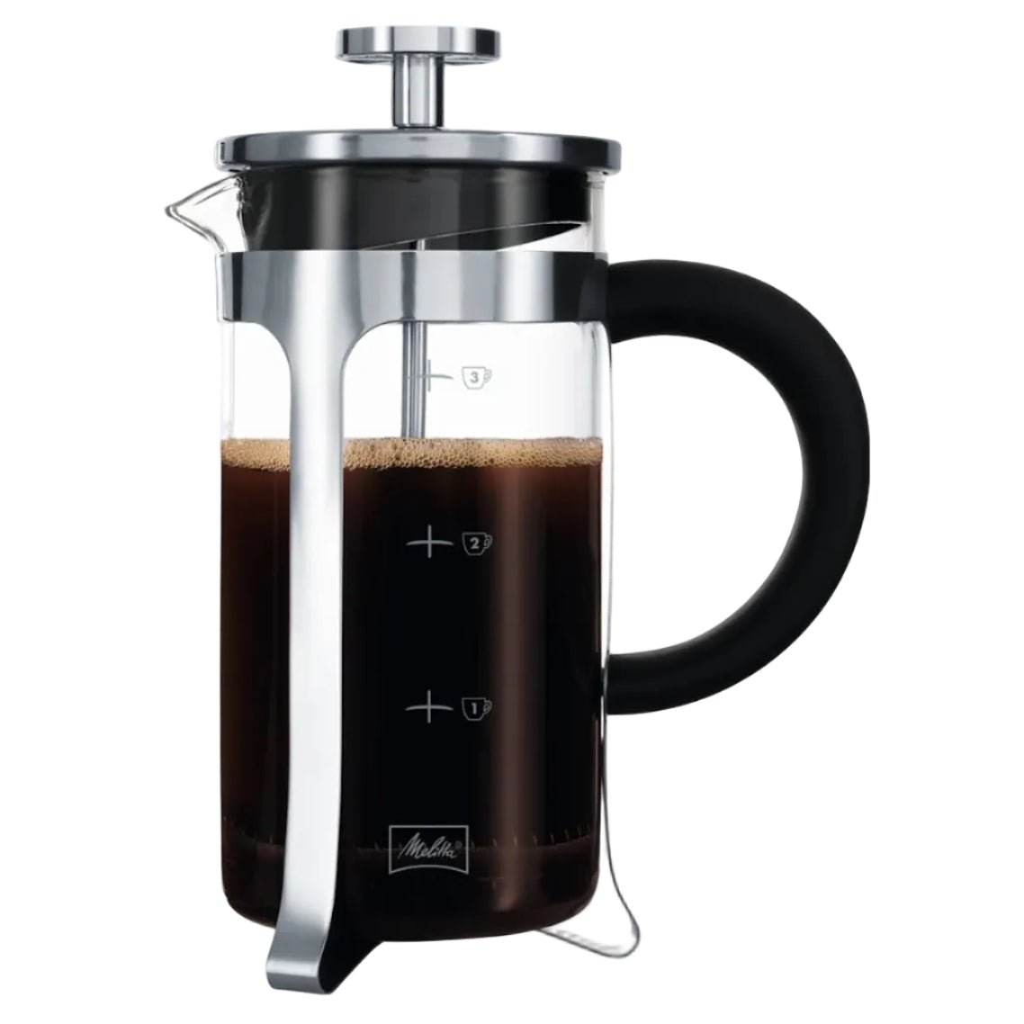 MELITTA FRENCH PRESS PREMIUM 3 cup coffee maker - black/silver - MELITTA - Evelostore