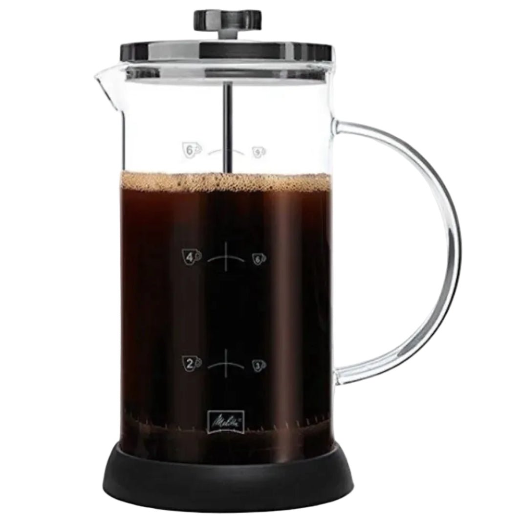 MELITTA FRENCH PRESS STANDART 8 cup coffee maker - black/silver - MELITTA - Evelostore