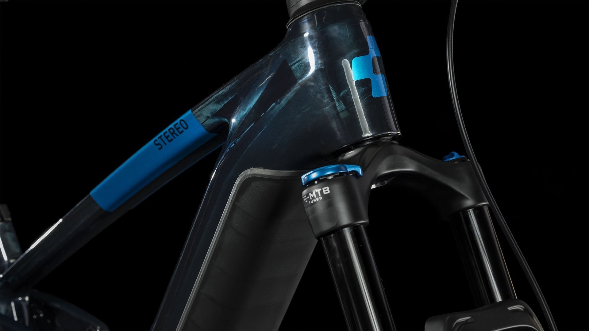 cube stereo hybrid 140 black blue Electric bike CUBE STEREO HYBRID 140 HPC SLX 750 – Evelostore