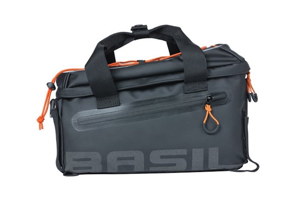 BASIL MILES TARPAULIN 8L bicycle trunk bag - black/orange - BASIL - Evelostore