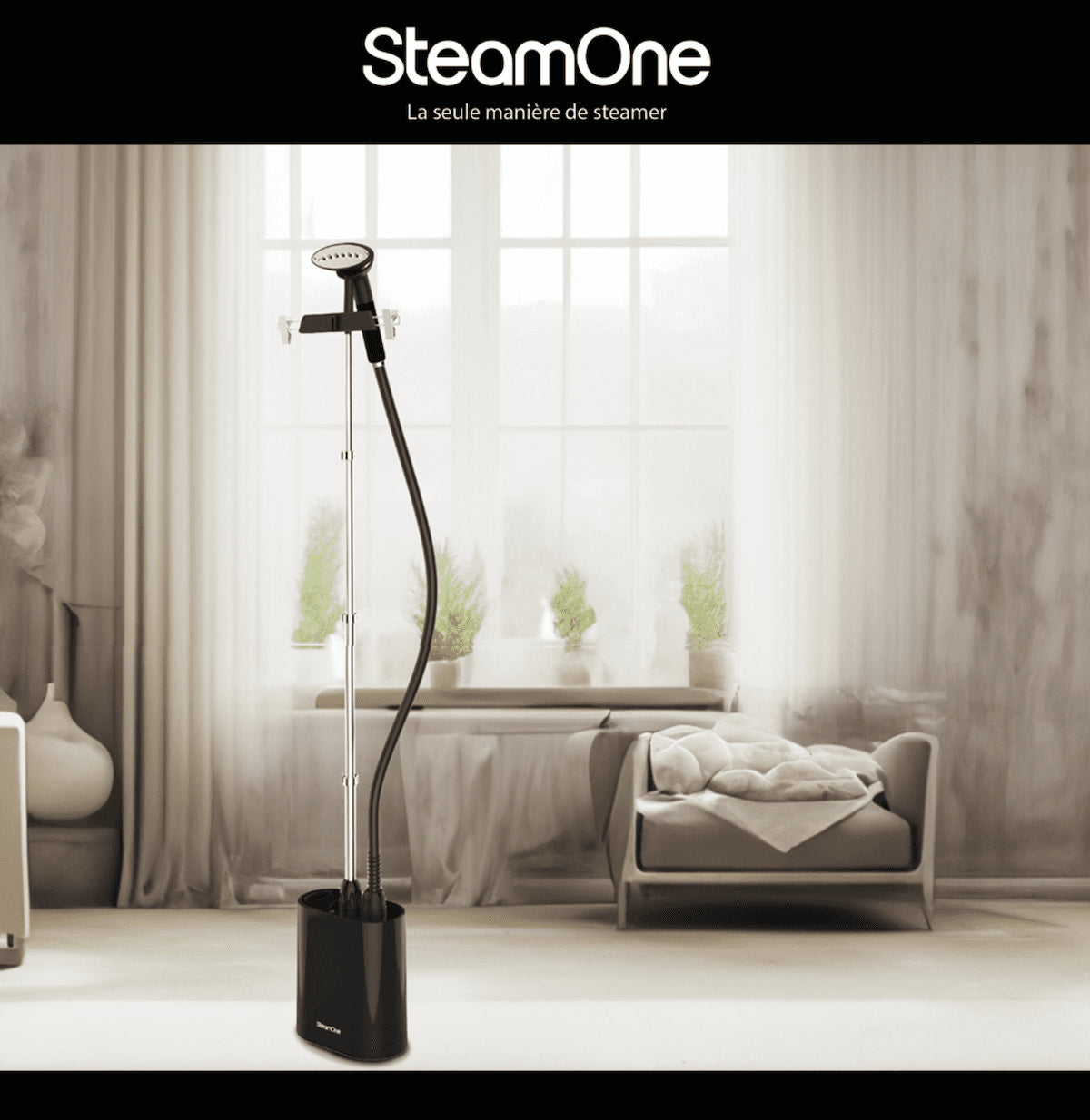 STEAMONE UNI900GB garment steamer - black - STEAMONE - Evelostore