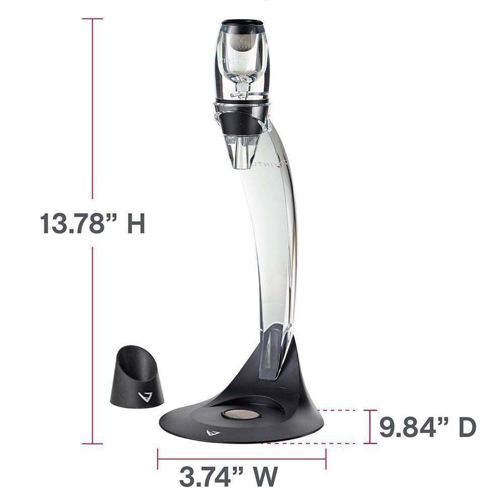 VINTURI V1071 red wine aerator tower set - black - VINTURI - Evelostore