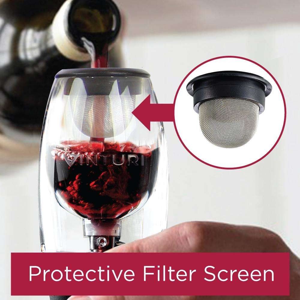 VINTURI V1071 red wine aerator tower set - black - VINTURI - Evelostore