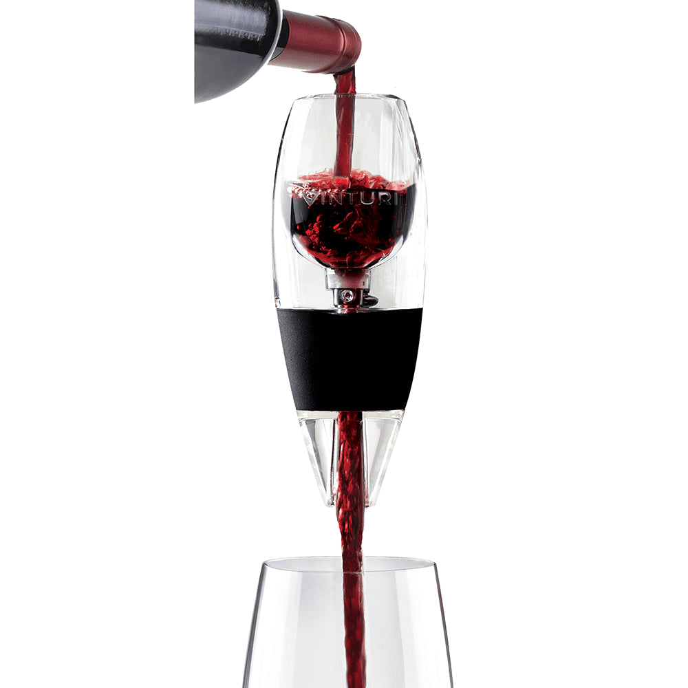 VINTURI V1071 red wine aerator tower set - black - VINTURI - Evelostore