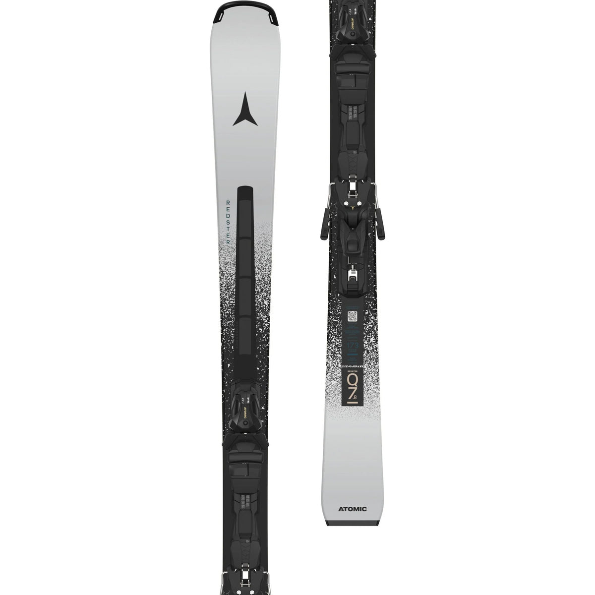 ATOMIC REDSTER Q7.8 Revoshock C + MI 12 GW - zestaw nart zjazdowych - Bright Silver/Black