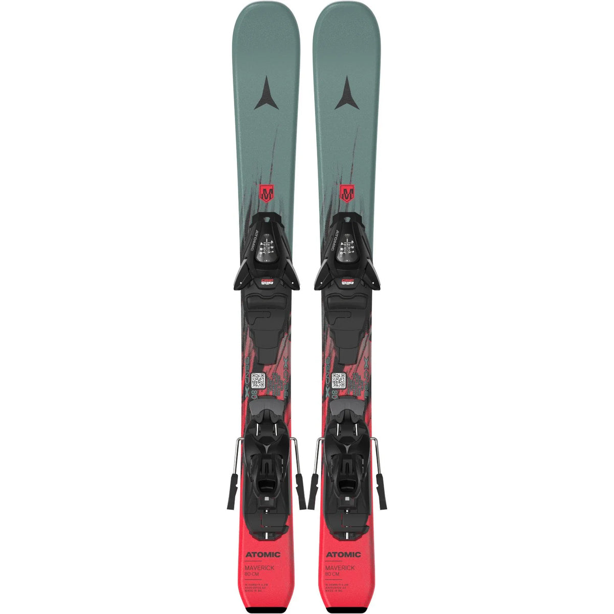 Set de esquís infantiles ATOMIC MAVERICK J 70-90 + C 5 GW CA - azul glaciar / rojo fuego