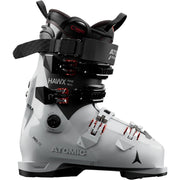 A single ski boot from Atomic Pro Lite in a light gray and black colorway, featuring red accents on the buckles and internal components, shown against a solid white background.