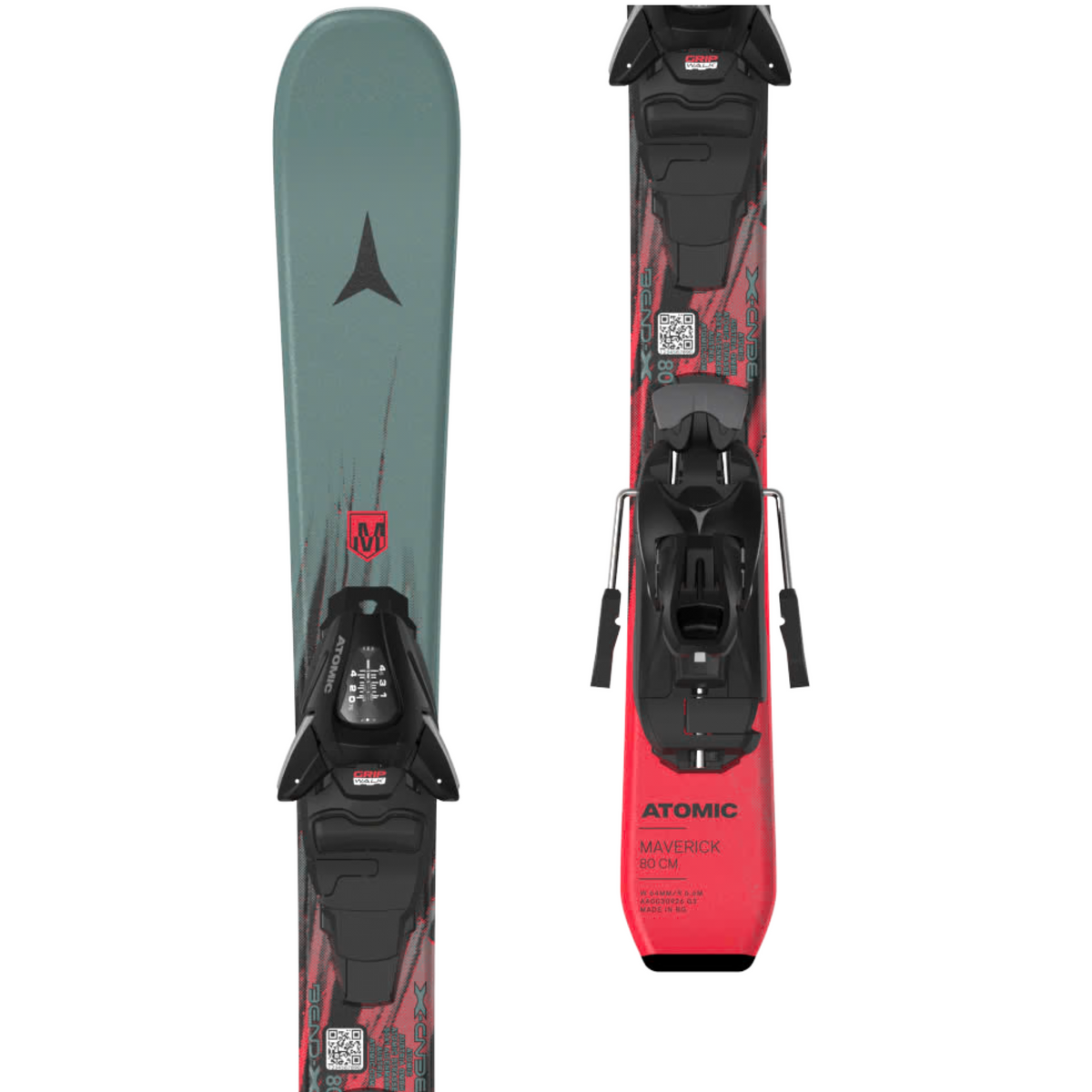 Set de esquís infantiles ATOMIC MAVERICK J 70-90 + C 5 GW CA - azul glaciar / rojo fuego