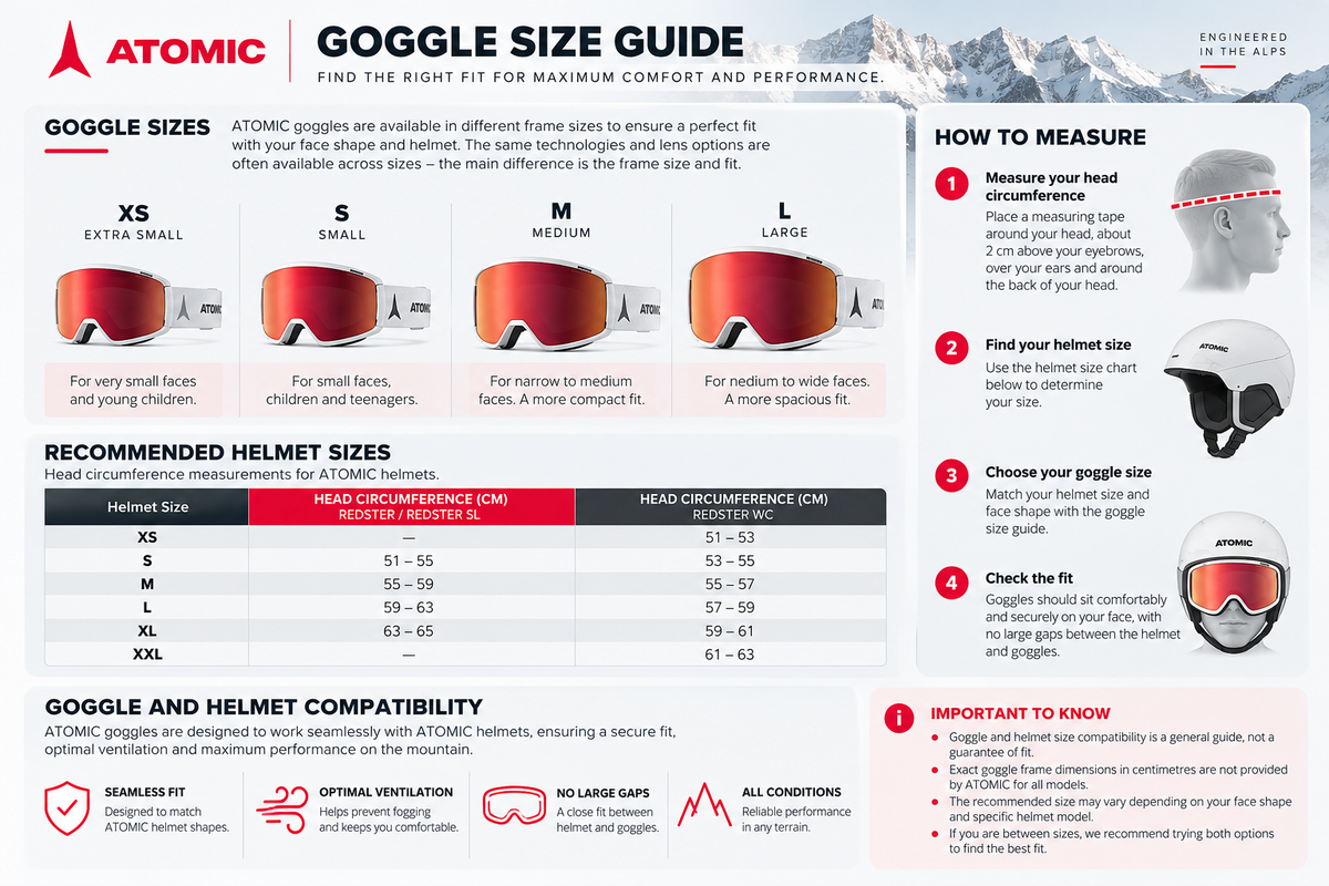 Gogle narciarskie i snowboardowe ATOMIC REDSTER HD – białe / czerwone HD