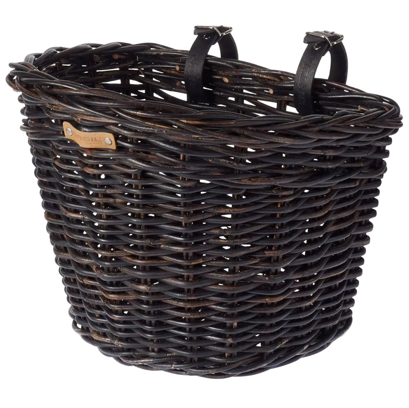 BASIL DARCY L bicycle front basket, dark brown