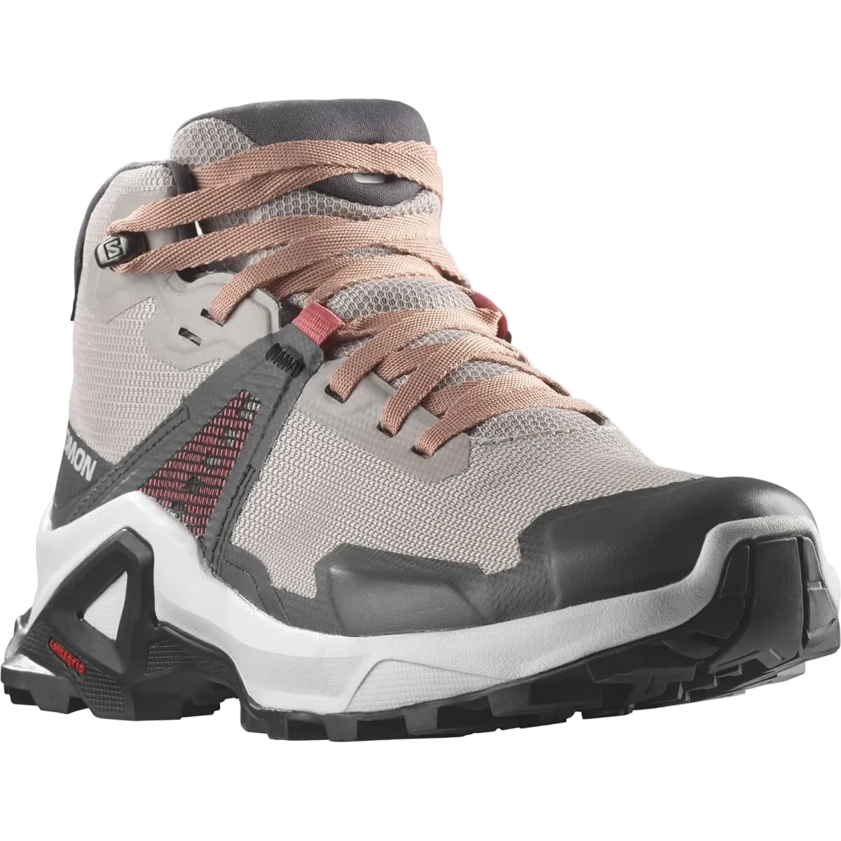 SALOMON X Raise Mid GTX J kid's shoes - white/grey/pink