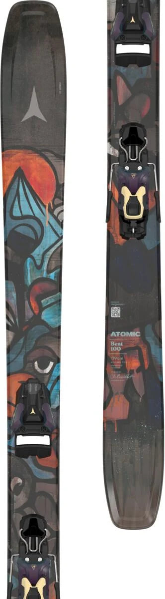 Narty freeride all-mountain ATOMIC BENT 100 + STRIVE 12 GW z wiązaniami