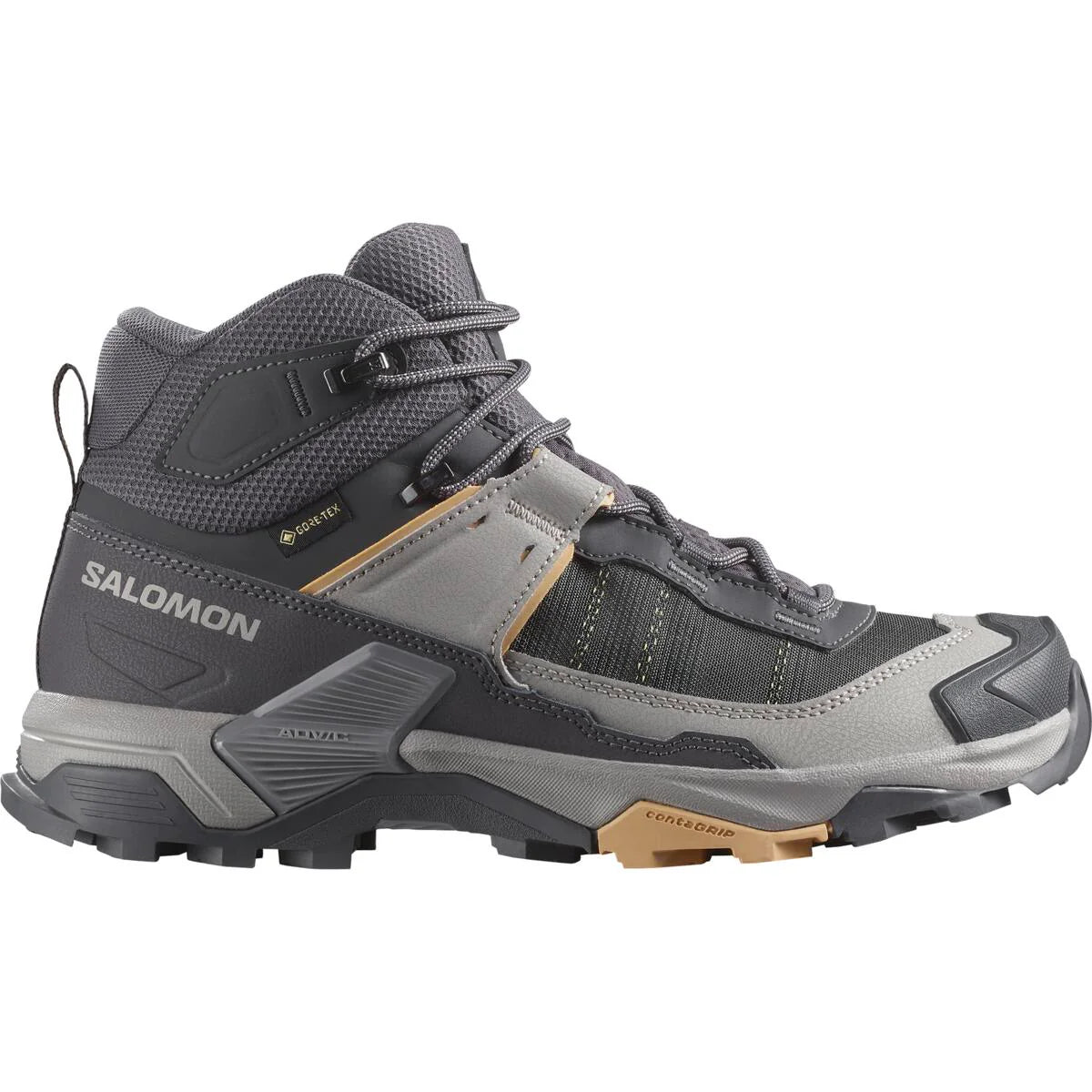 SALOMON X Ultra 5 Mid GTX W vaelluskengät - vaaleanharmaa/harmaa