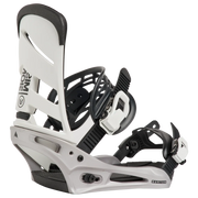 BURTON MISSION RE:FLEX men's snowboard bindings in White / Silver with Reactstrap ankle straps, Supergrip Capstrap toe straps and adjustable highbacks
 Copy