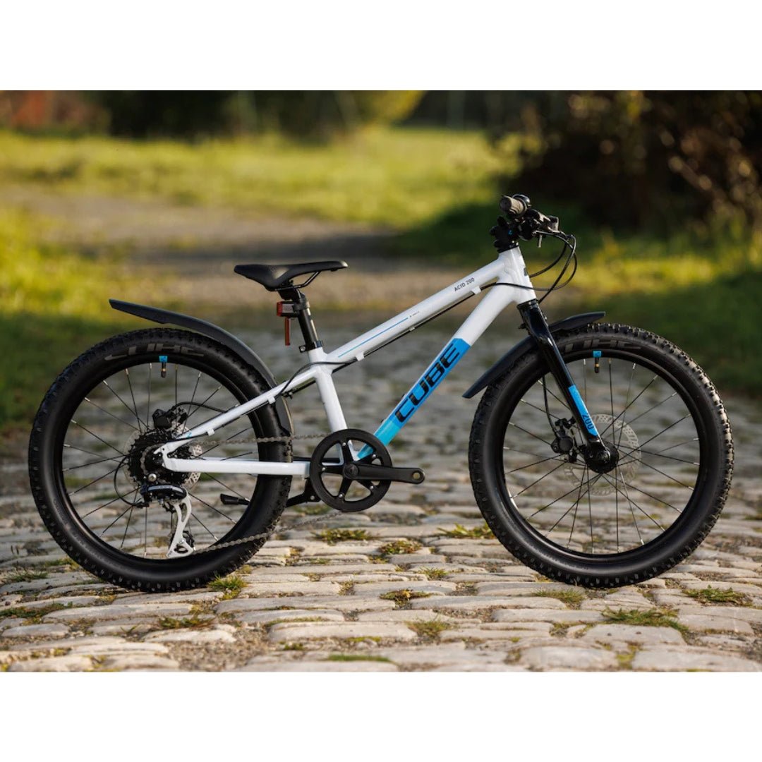 CUBE ACID 200 DISC ALLROAD children bicycle - white/blue - CUBE - Evelostore