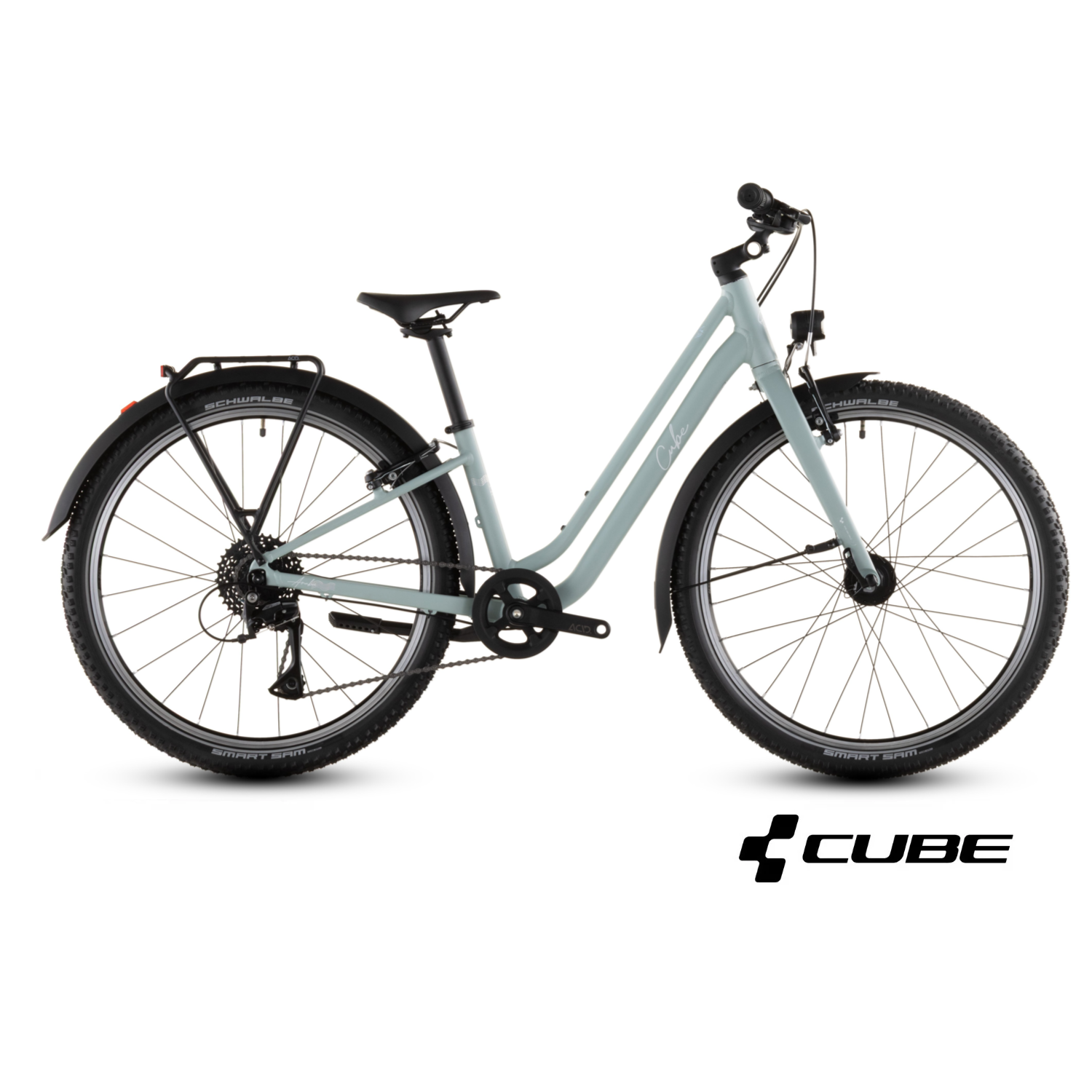 CUBE NUMOVE 240 laste jalgratas - meriroheline ja roheline
