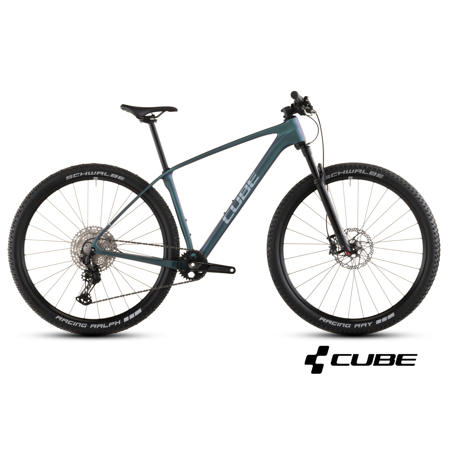Bicicleta de montaña CUBE REACTION C:62 RACE 29 - azul paloma y arte