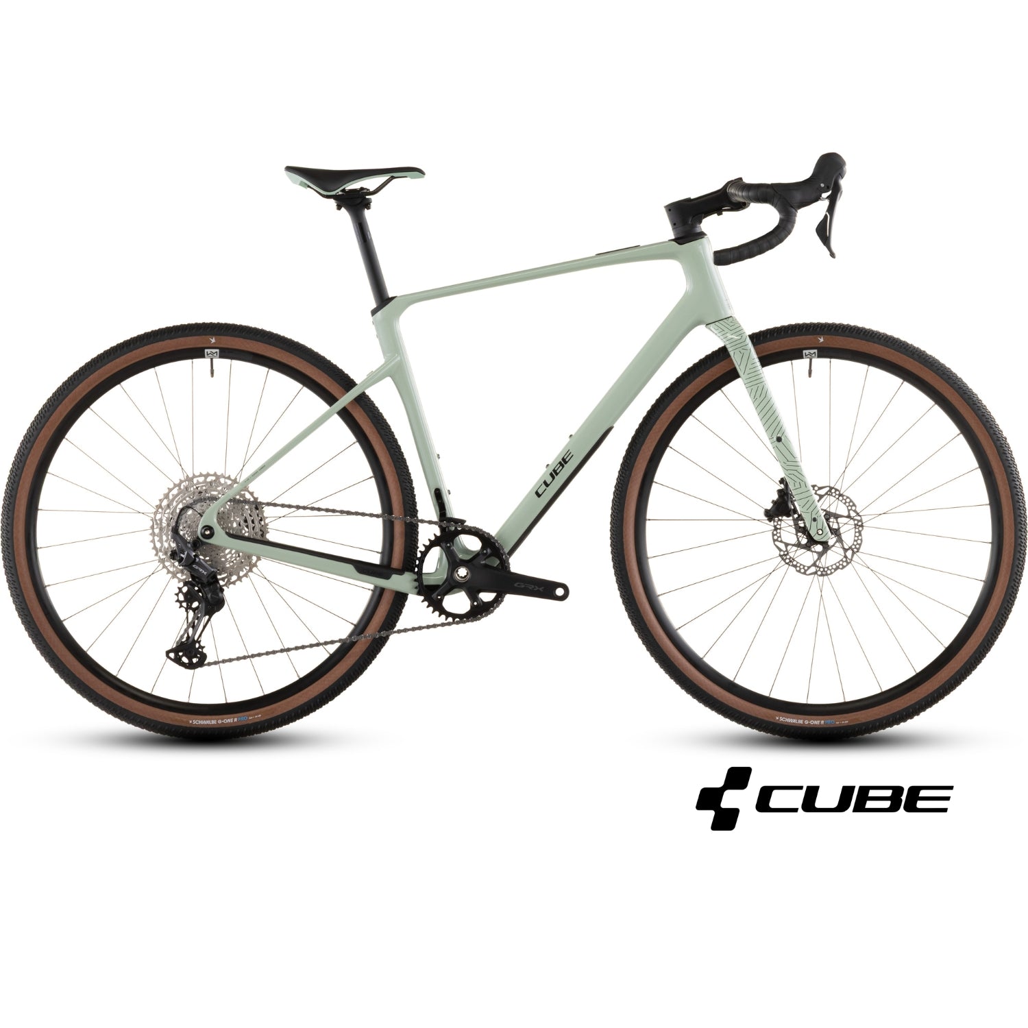 CUBE NUROAD C:62 ONE carbon gravel bike - aloegreen´n´black
