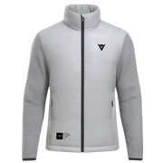 DAINESE SPEED DEMON LAB DOMEAIR men's technical ski mid layer in light grey with padded insulated body, fabric sleeves and full front zipper