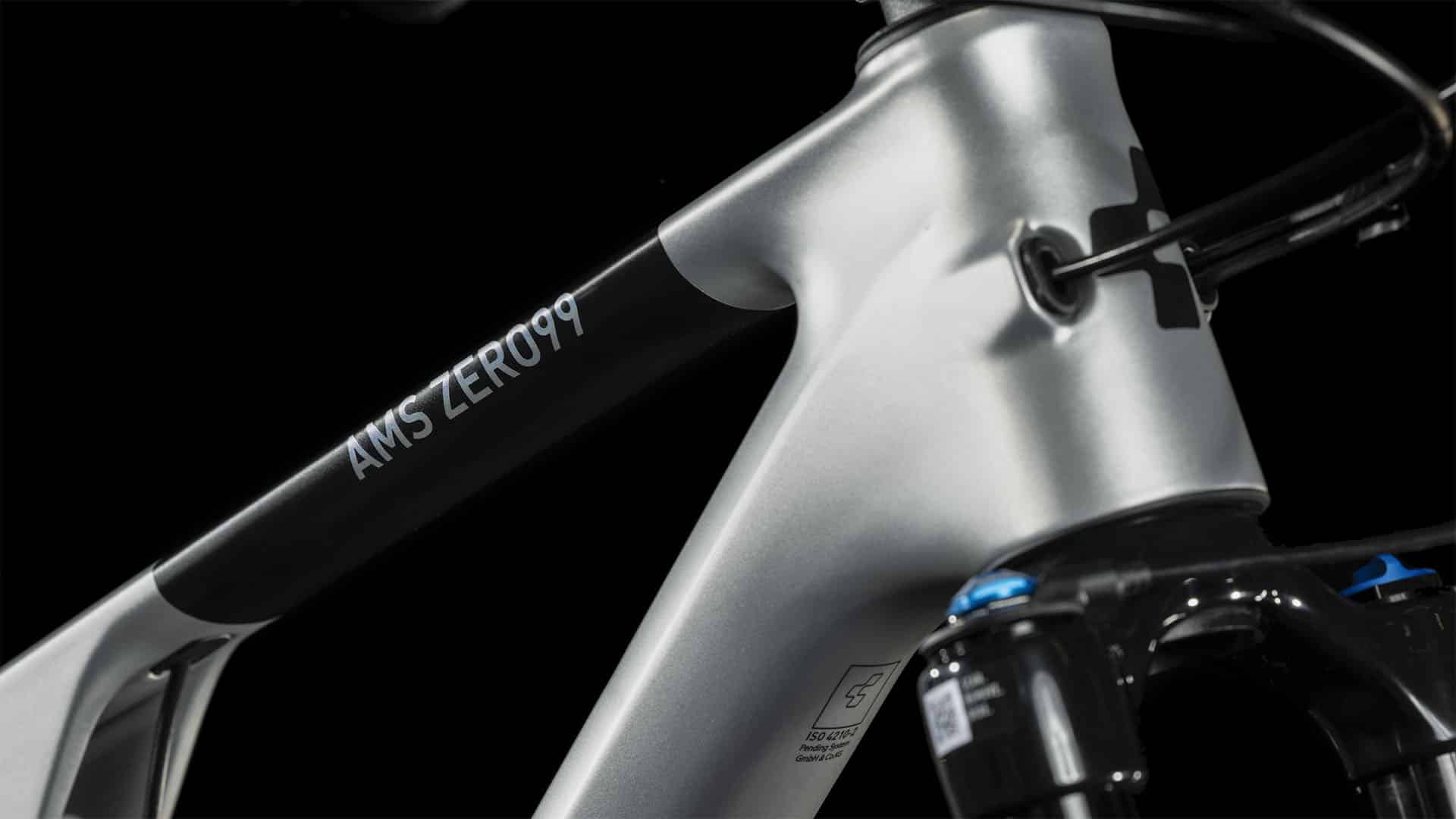 CUBE AMS ZERO99 C:68X RACE 29 full suspension bike - silver n black