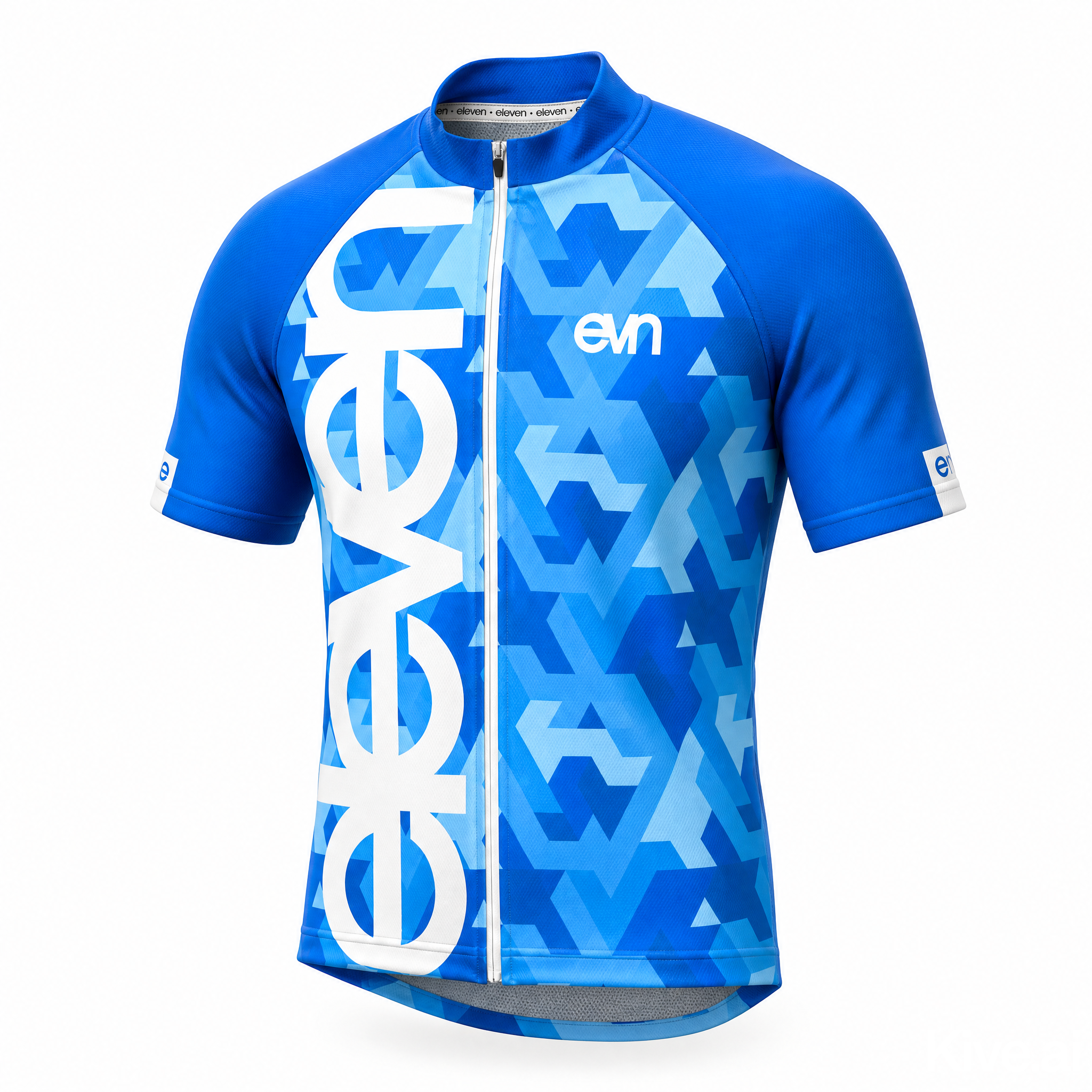 Kid's cycling jersey VERTICAL blue