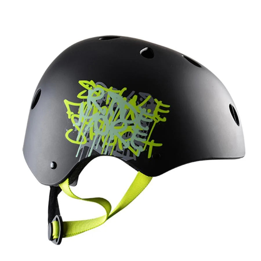 Casco POLISPORT Urban Radical Graffiti - nero/verde