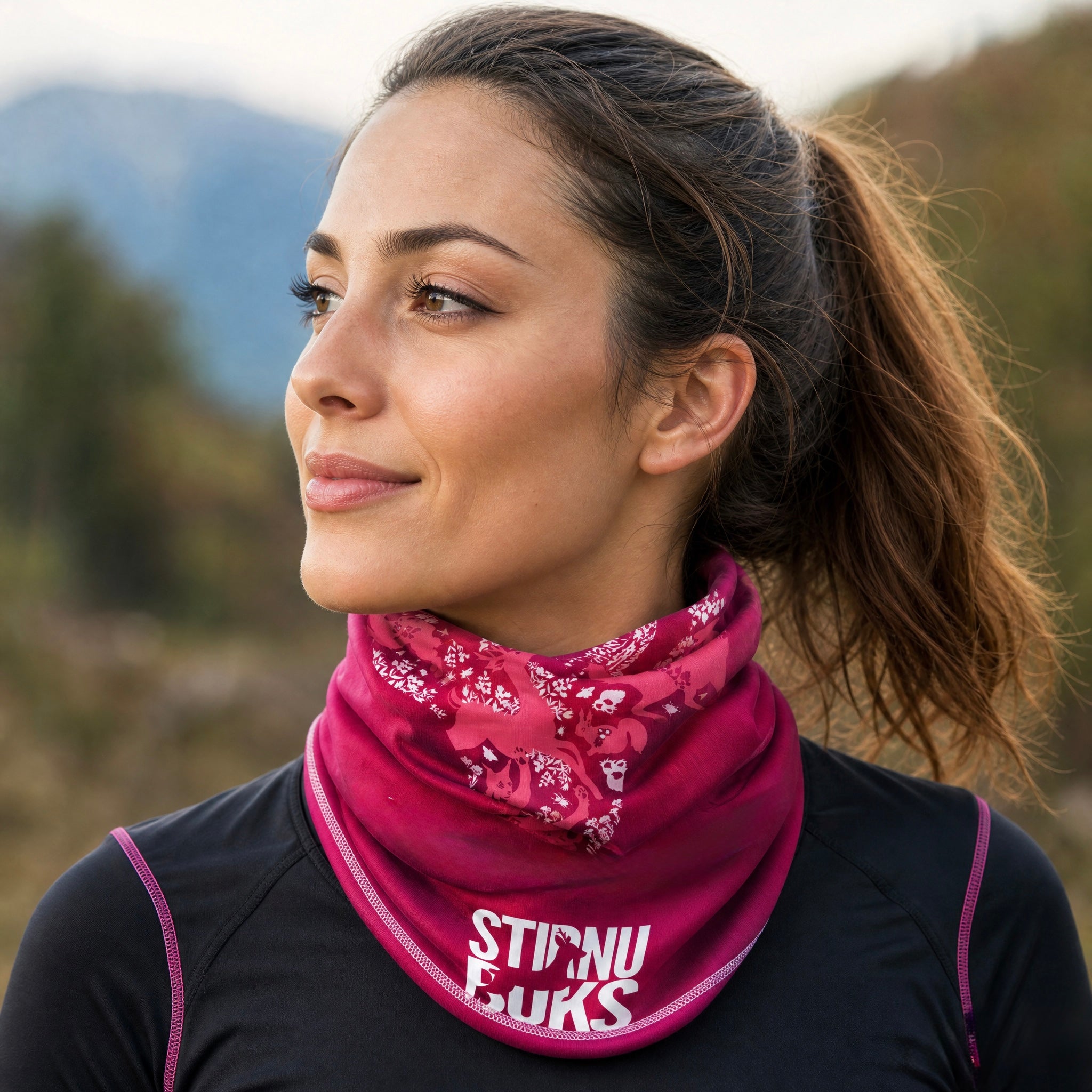 ELEVEN SPORTSWEAR sciarpa cappello STIRNU BUKS rosa