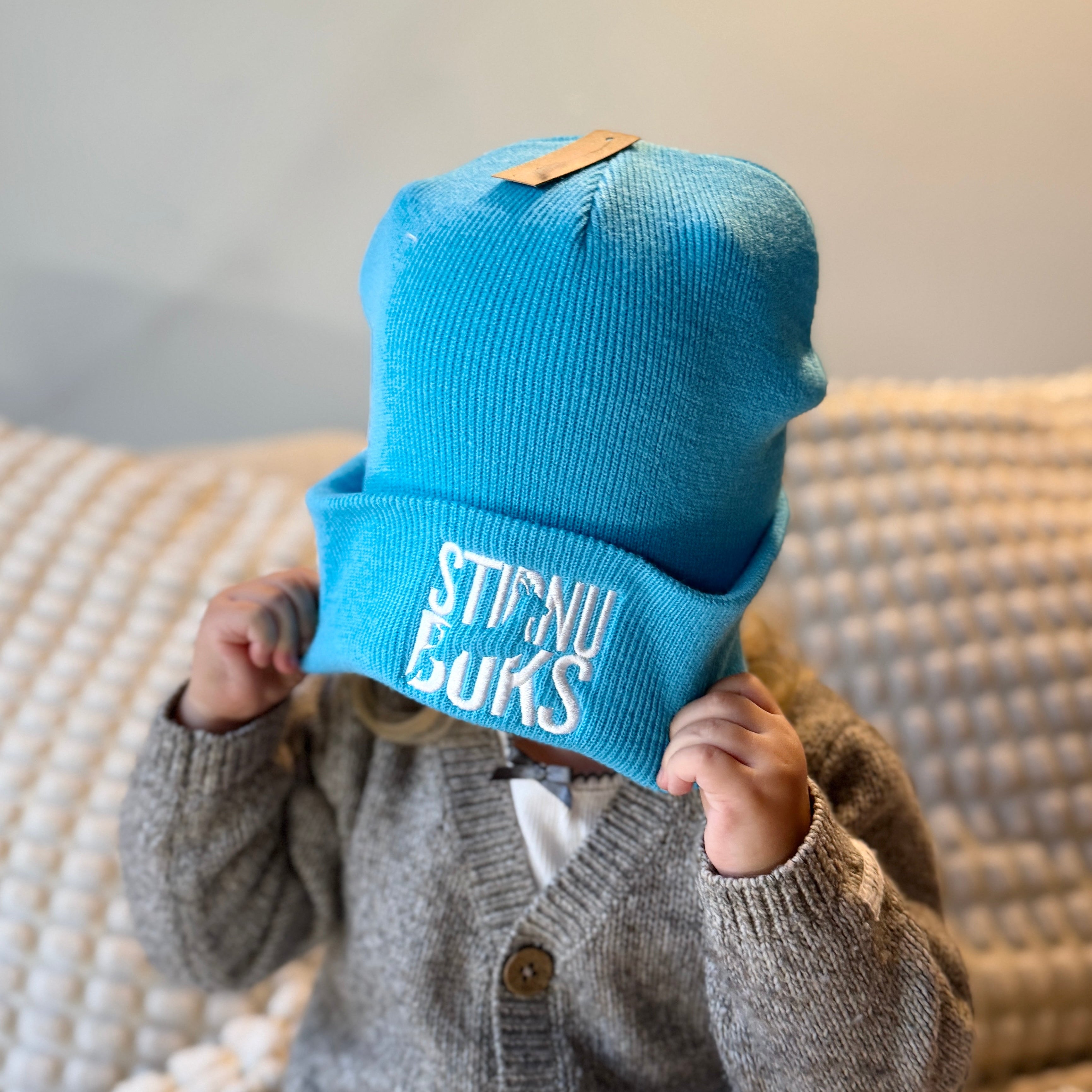 STIRNU BUKS cuff knit beanie – surf blue - ELEVEN SPORTSWEAR - Evelostore