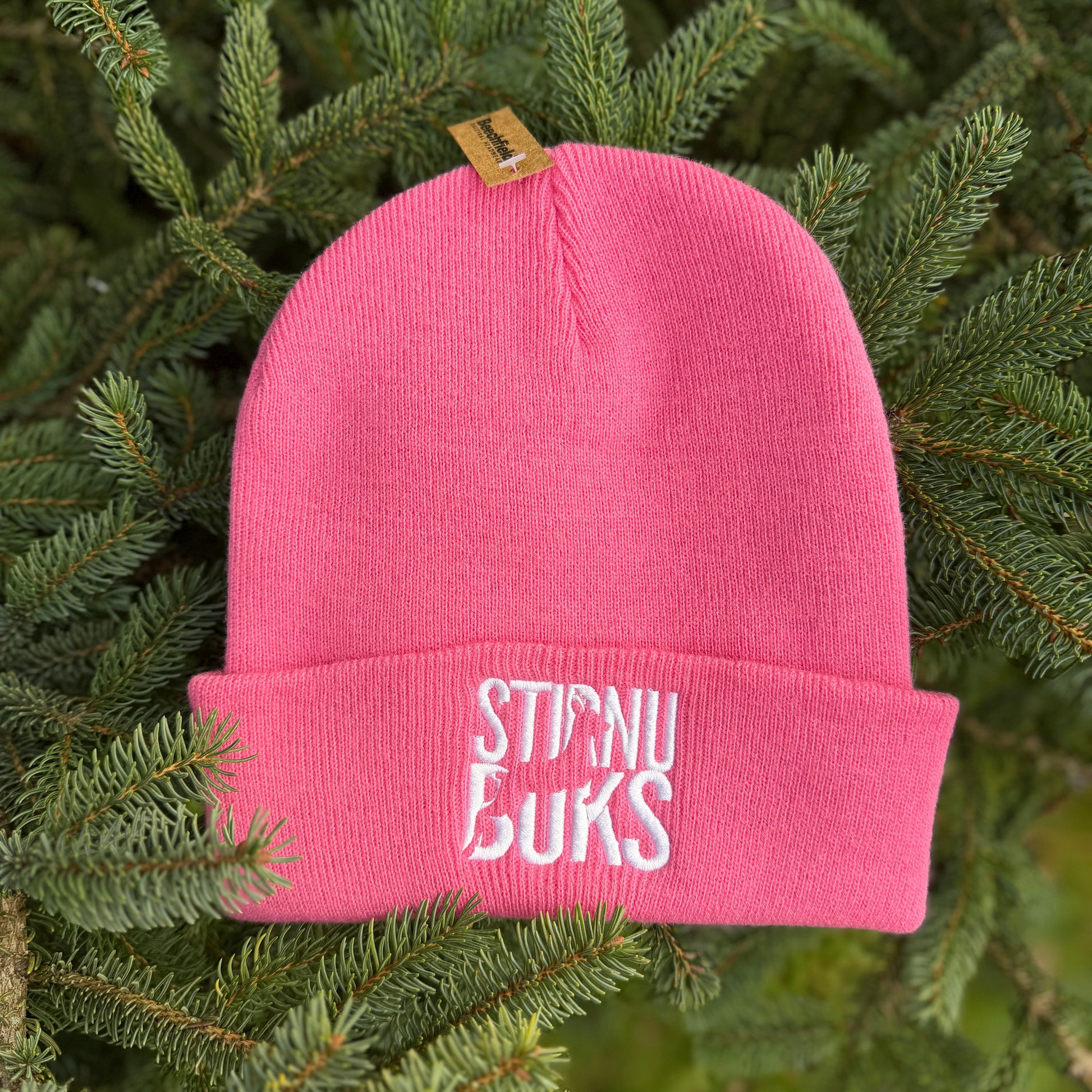 STIRNU BUKS cuff knit beanie – true pink - ELEVEN SPORTSWEAR - Evelostore