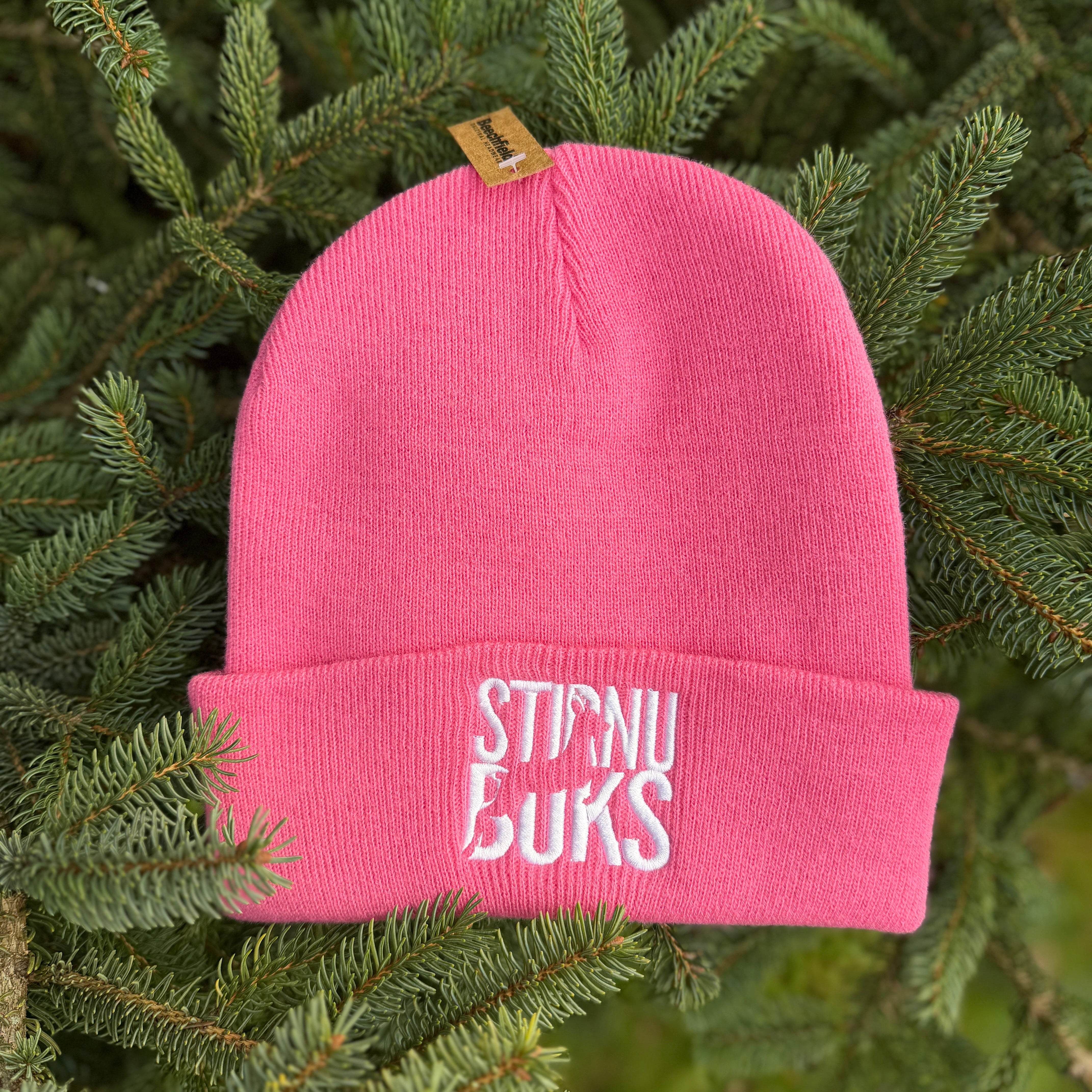 STIRNU BUKS cuff knit beanie – true pink - ELEVEN SPORTSWEAR - Evelostore