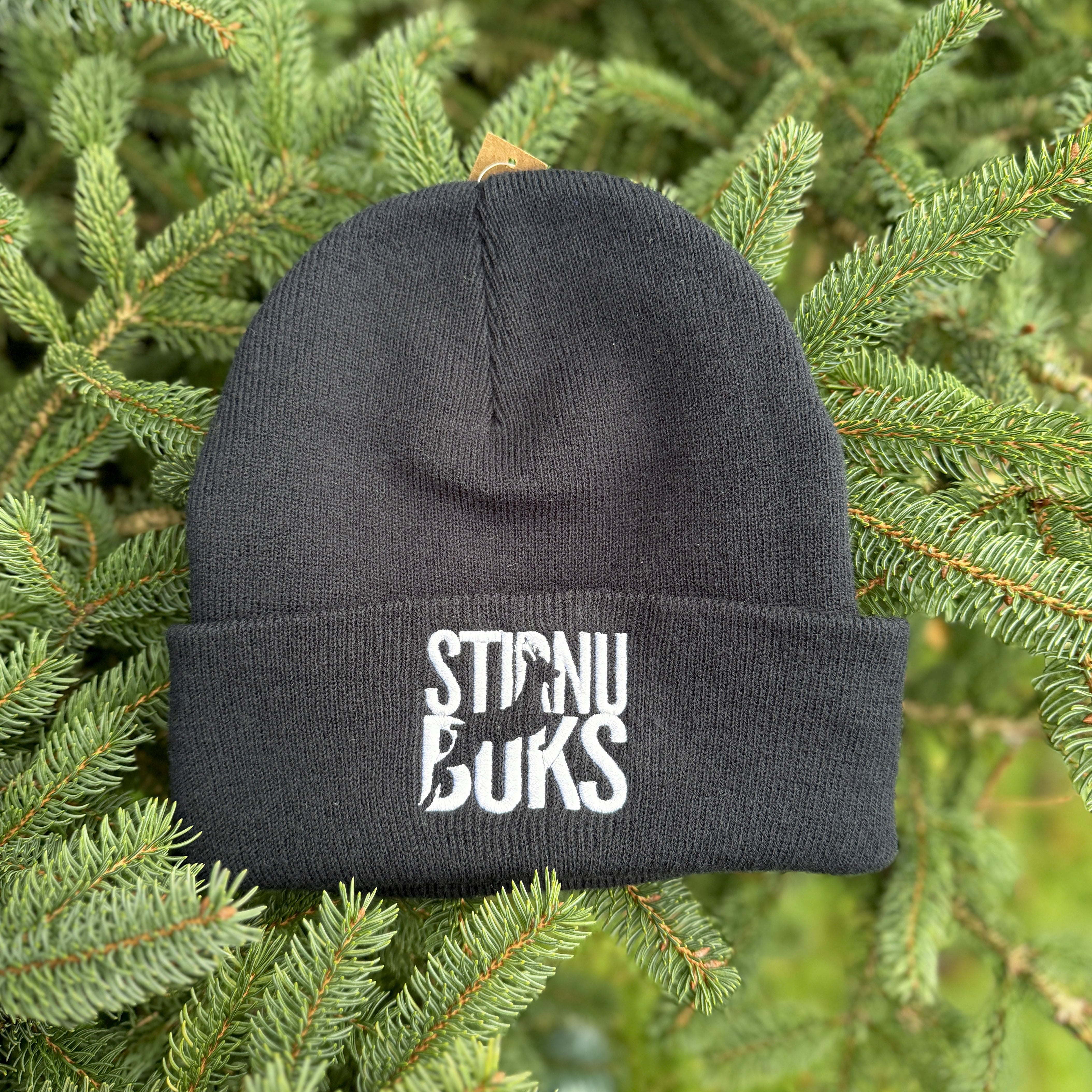 STIRNU BUKS Bündchen-Strickmütze – Marineblau