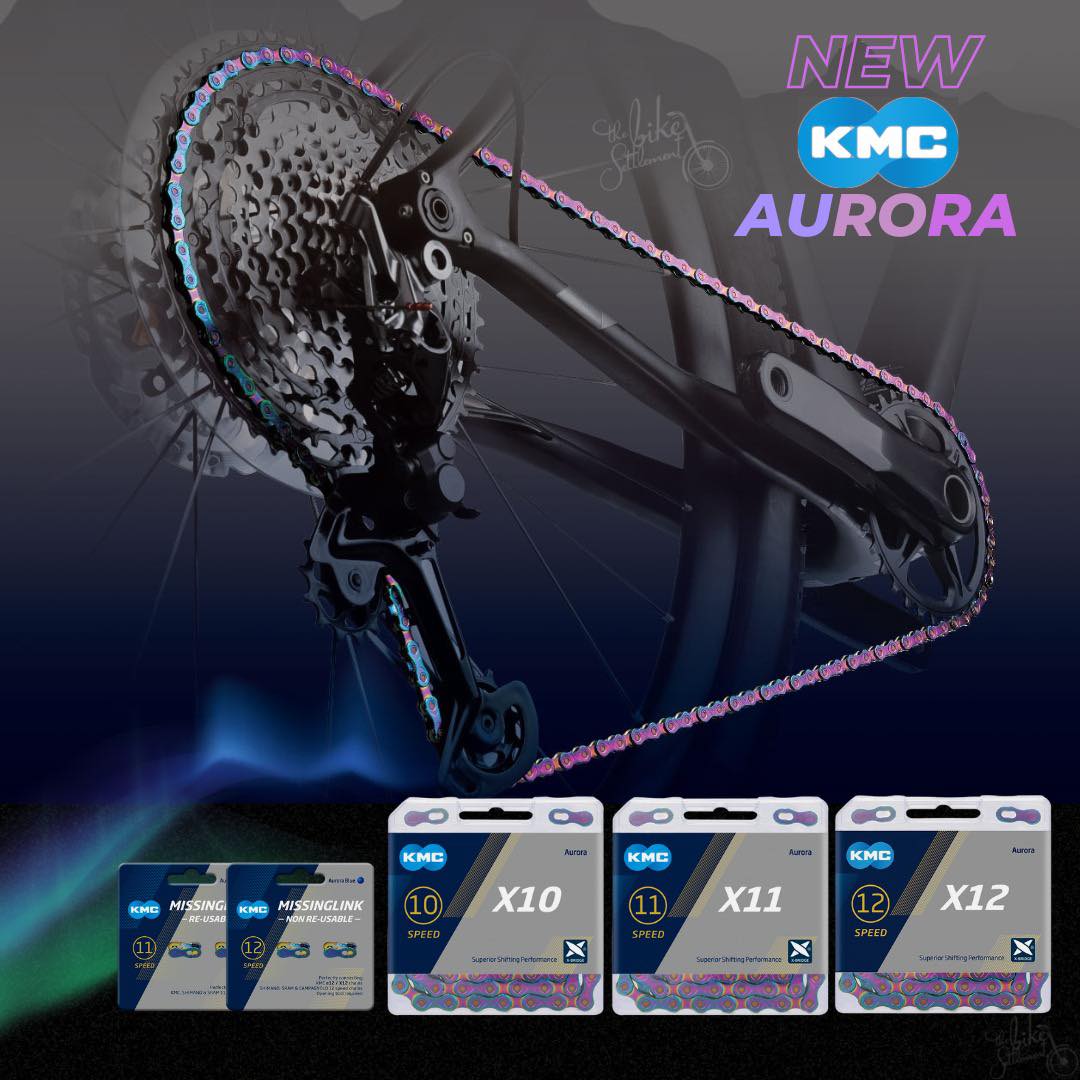 KMC Aurora Blue X11 11 speed Chain – Smooth & Durable Shifting