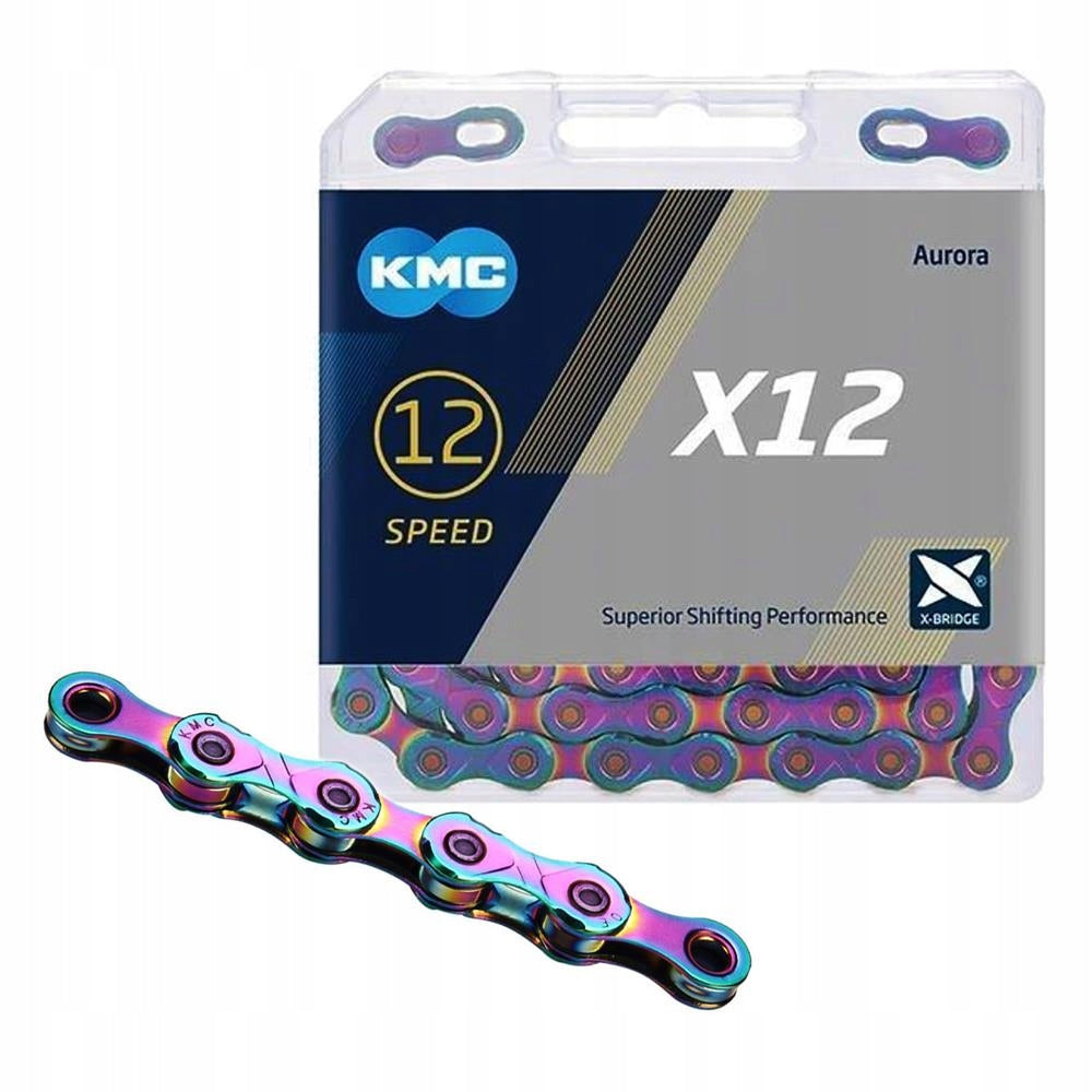 KMC X12 Kette - 12-Gang - Aurora Blau mit Schnellverschluss