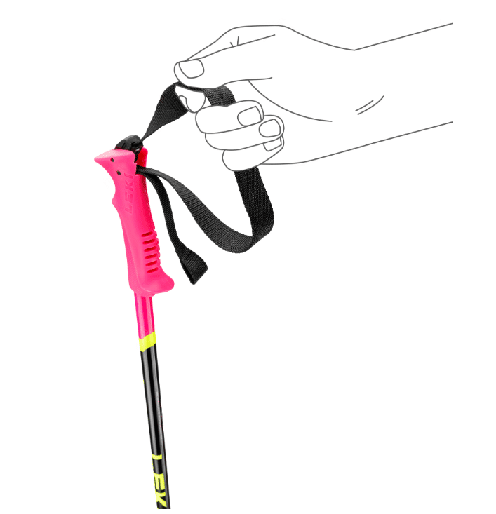 LEKI RACING Kids poles - neon pink - LEKI - Evelostore