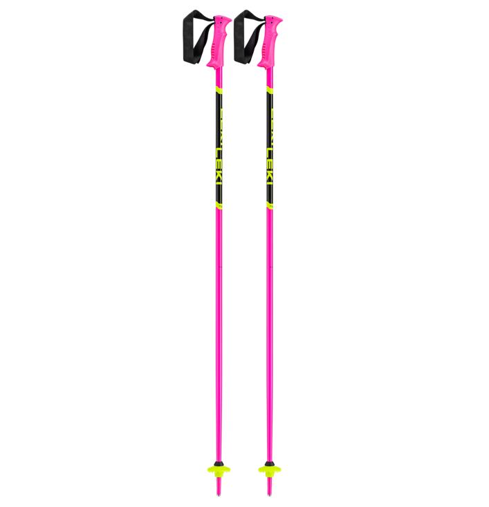 LEKI RACING Kids poles - neon pink