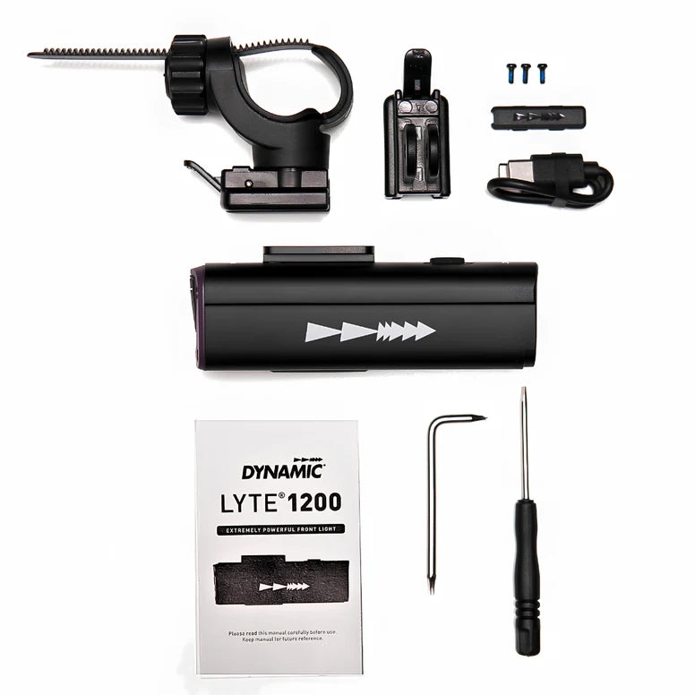 DYNAMIC Lyte 1200 Front Bike Light 1200 Lumens Black